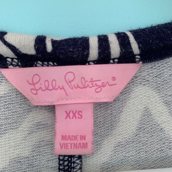 Lilly Pulitzer Size XXS Navy/White Zebra Dress - Picture 3 of 4